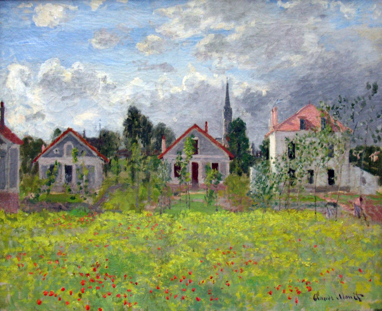 Hus vid Argenteuil av Claude Monet