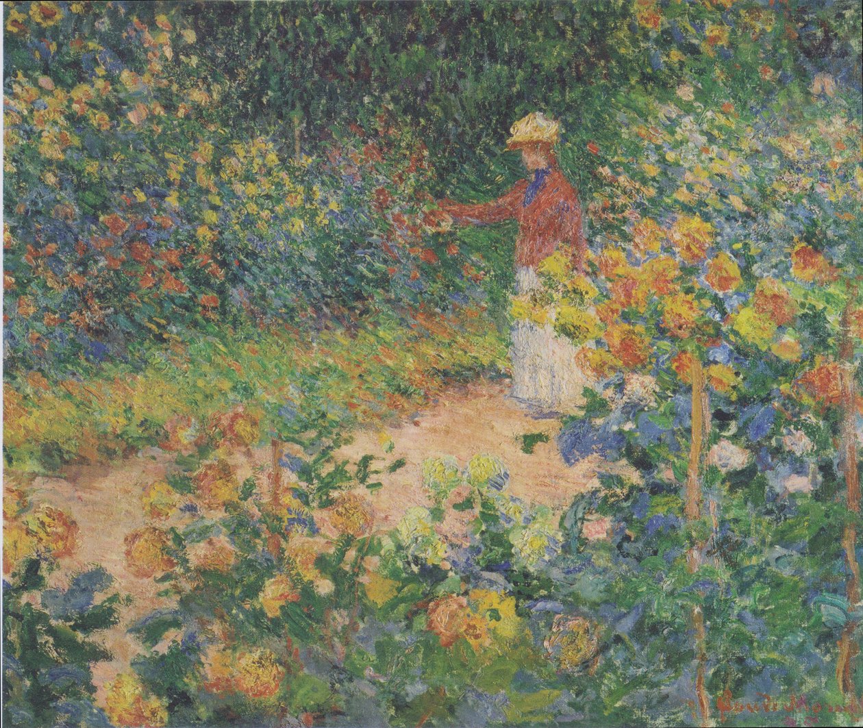 I trädgården av Claude Monet