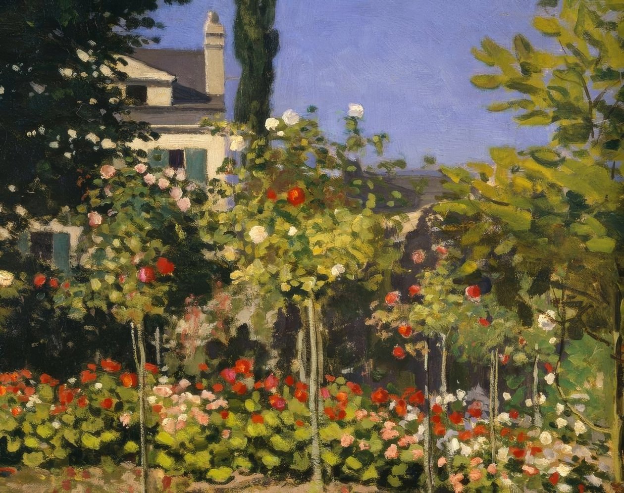 Blommande trädgård av Claude Monet