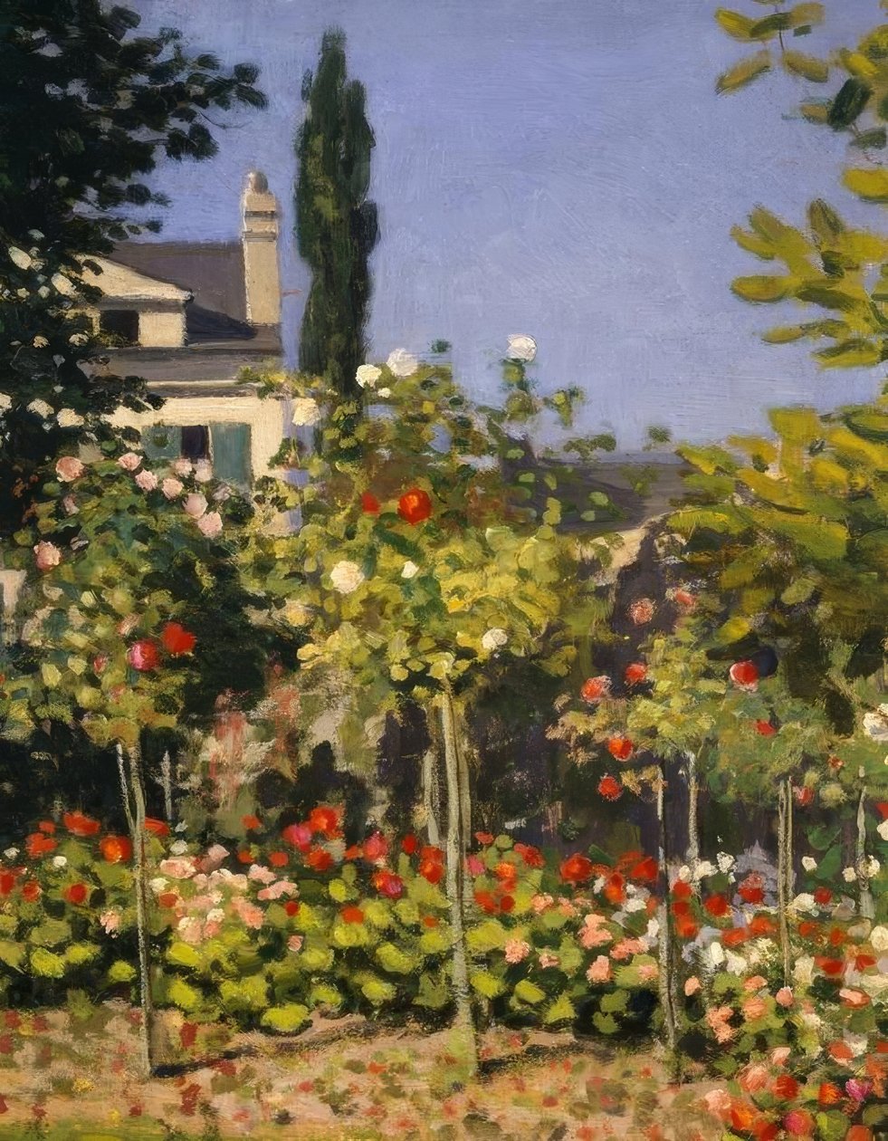 Blommande trädgård av Claude Monet