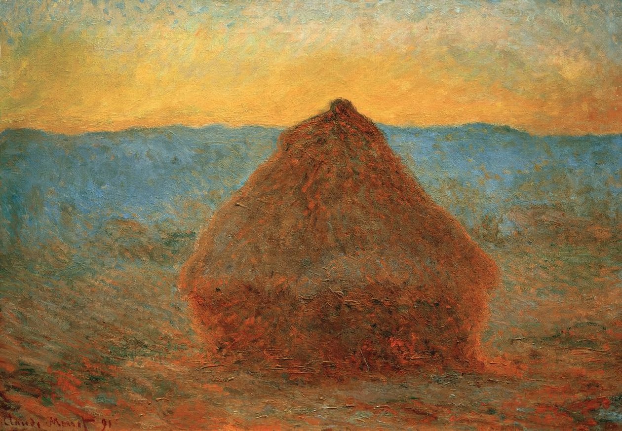 La meule, environs de Giverny (höstacken, omgivningar av Giverny) av Claude Monet
