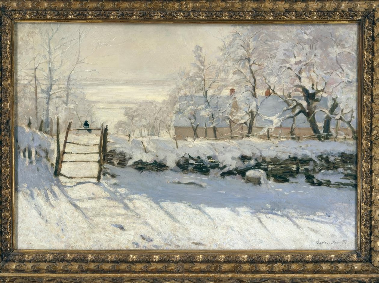 La pie (skatan) av Claude Monet