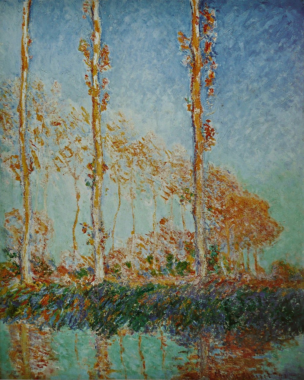 Les Peupliers av Claude Monet
