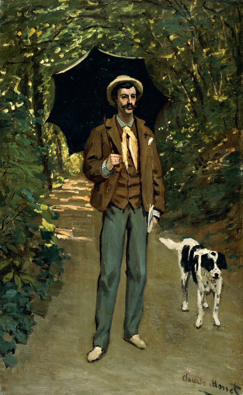 Man med ett paraply, ca 1868-69 av Claude Monet
