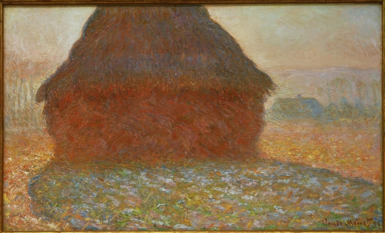 Grindstone i solen av Claude Monet