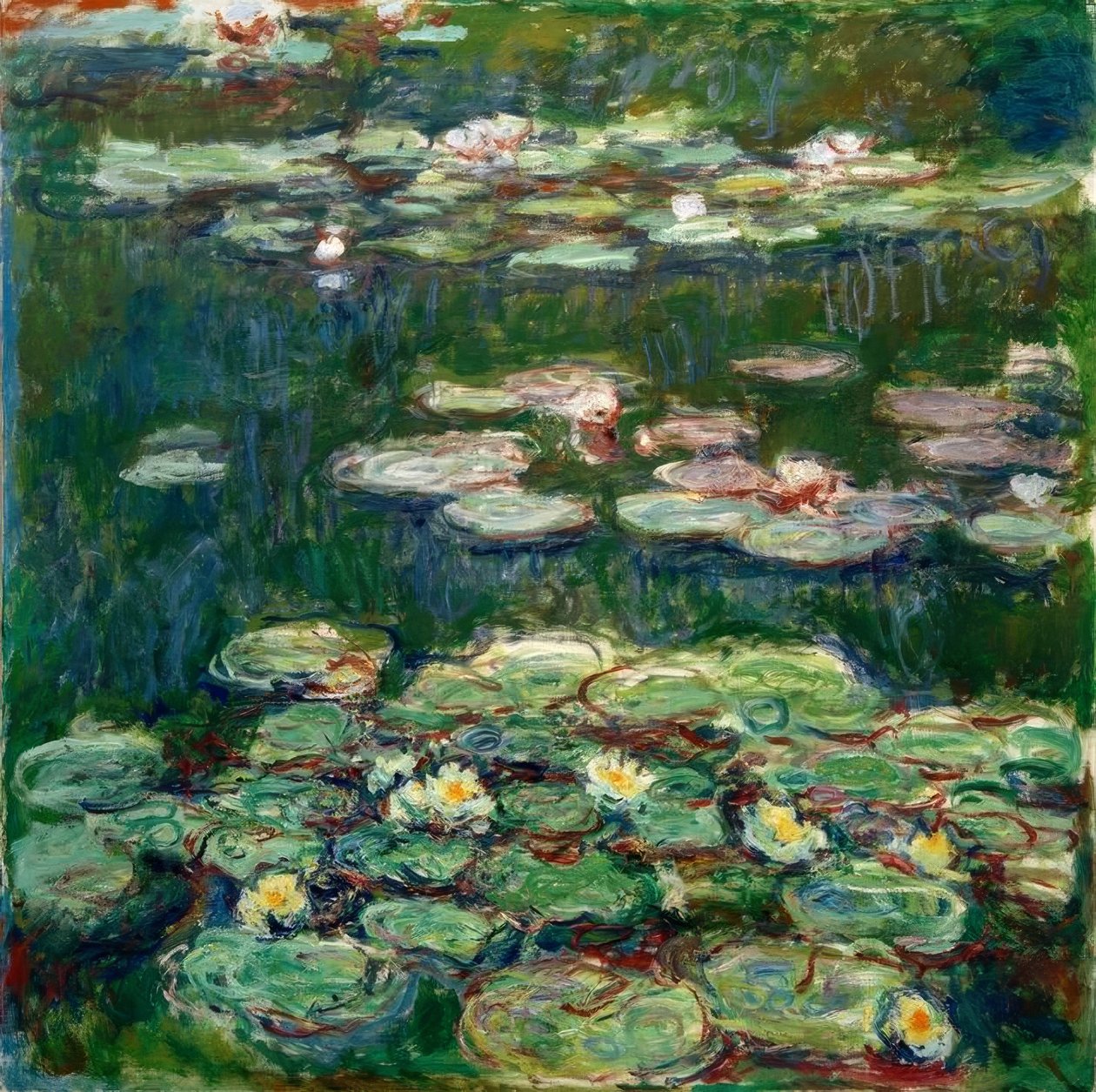Vita och gula näckrosor av Claude Monet