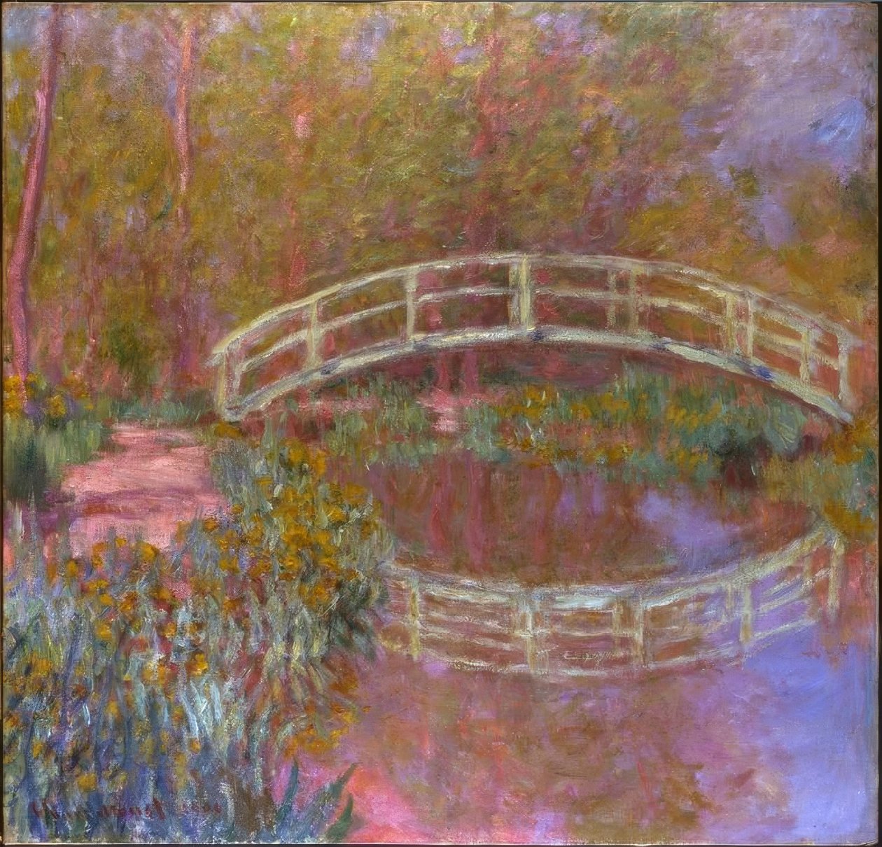 Bron i Monets trädgård av Claude Monet