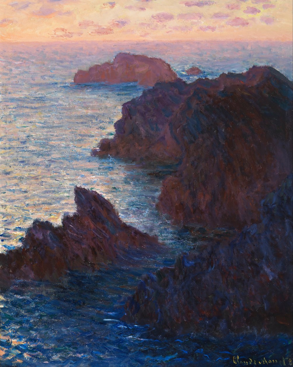 Rocks at Belle-lle, Port-Domois av Claude Monet
