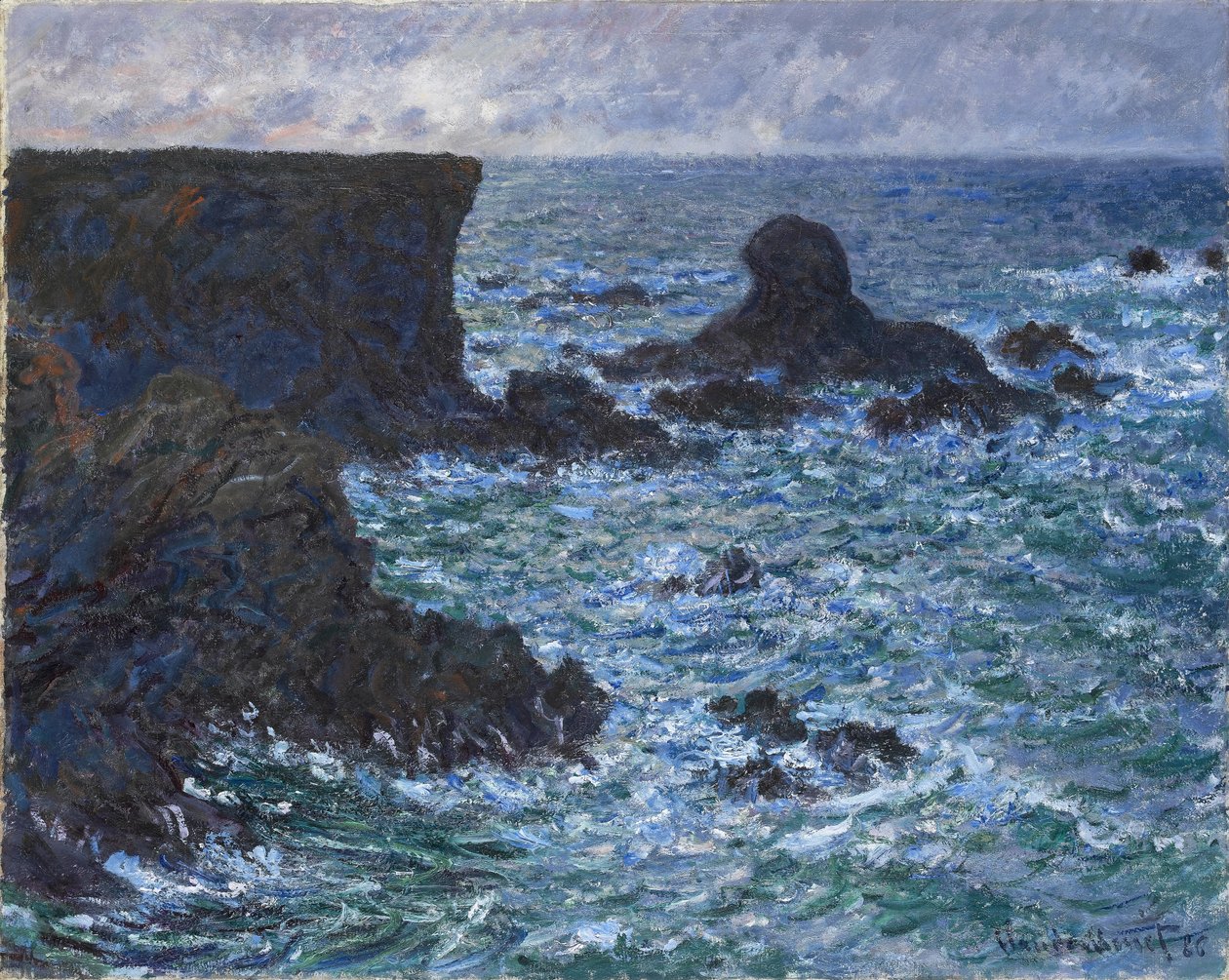 Rocks at Port Coton, the Lion Rock, 1886 av Claude Monet