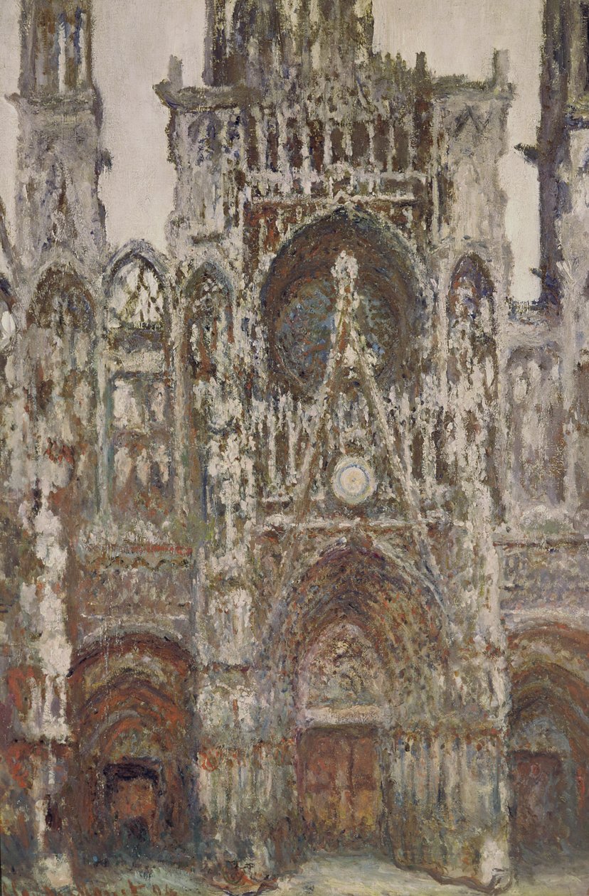 Rouens katedral, kväll, harmoni i brunt, 1894 av Claude Monet