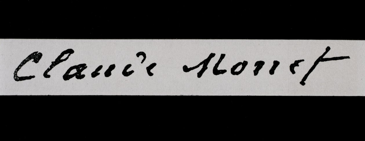 Signatur av Claude Monet (bläck på papper) av Claude Monet