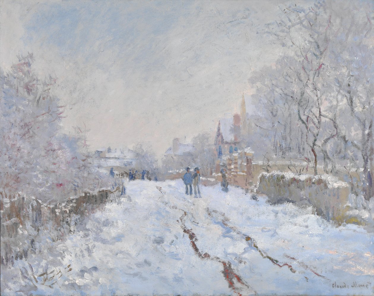 Snow Scene at Argenteuil av Claude Monet
