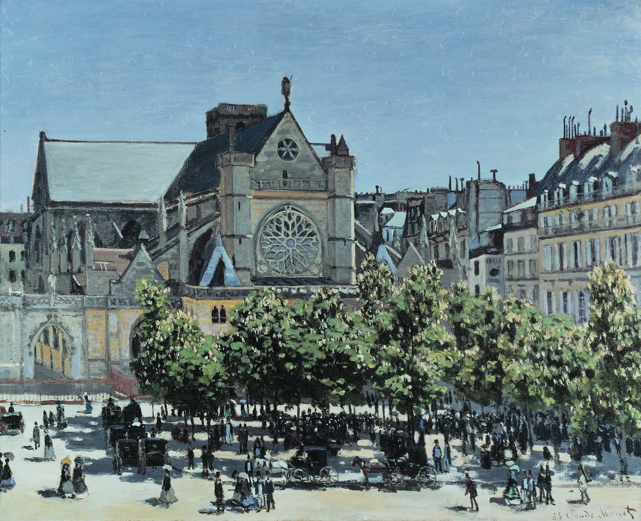 St. Germain lAuxerrois à Paris av Claude Monet