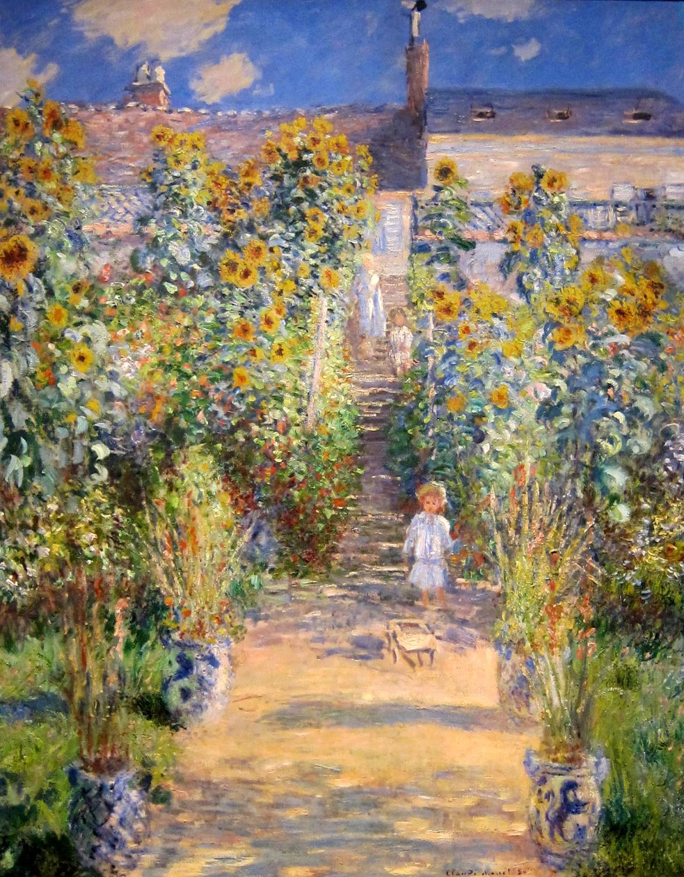 The Artists Garden at Vétheuil  av Claude Monet