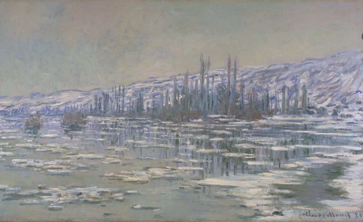 Isens uppbrott (La Débâcle eller Les Glaçons) av Claude Monet