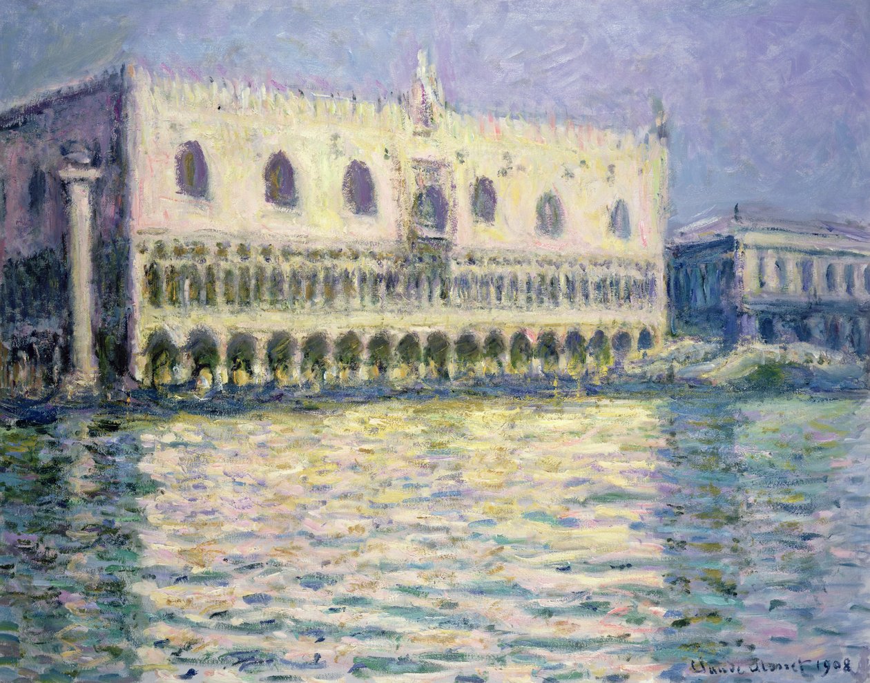 Hertigpalatset, Venedig, 1908 av Claude Monet