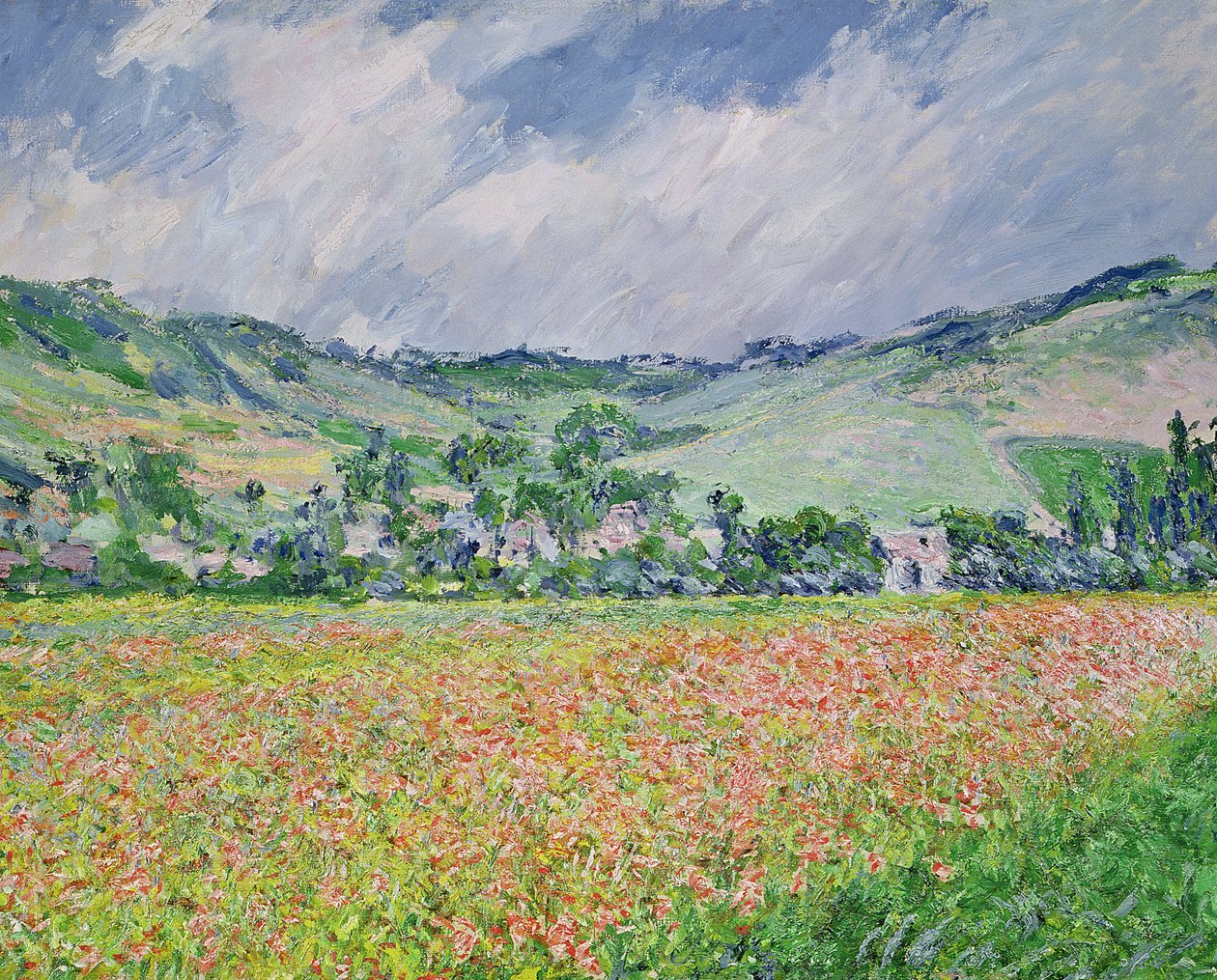 Vallmofältet nära Giverny, 1885 av Claude Monet