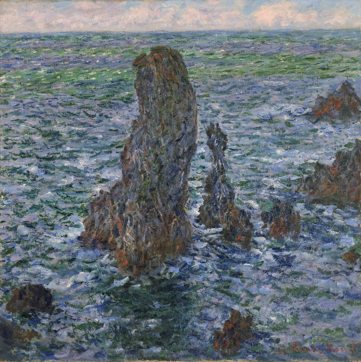 The Port Coton „Pyramids“ av Claude Monet