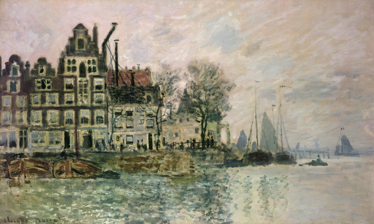 Amsterdams hamn, ca 1873 av Claude Monet