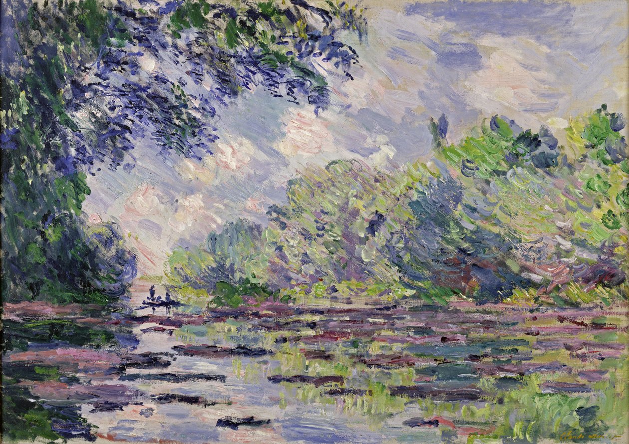 Seinen i Giverny, 1885 av Claude Monet