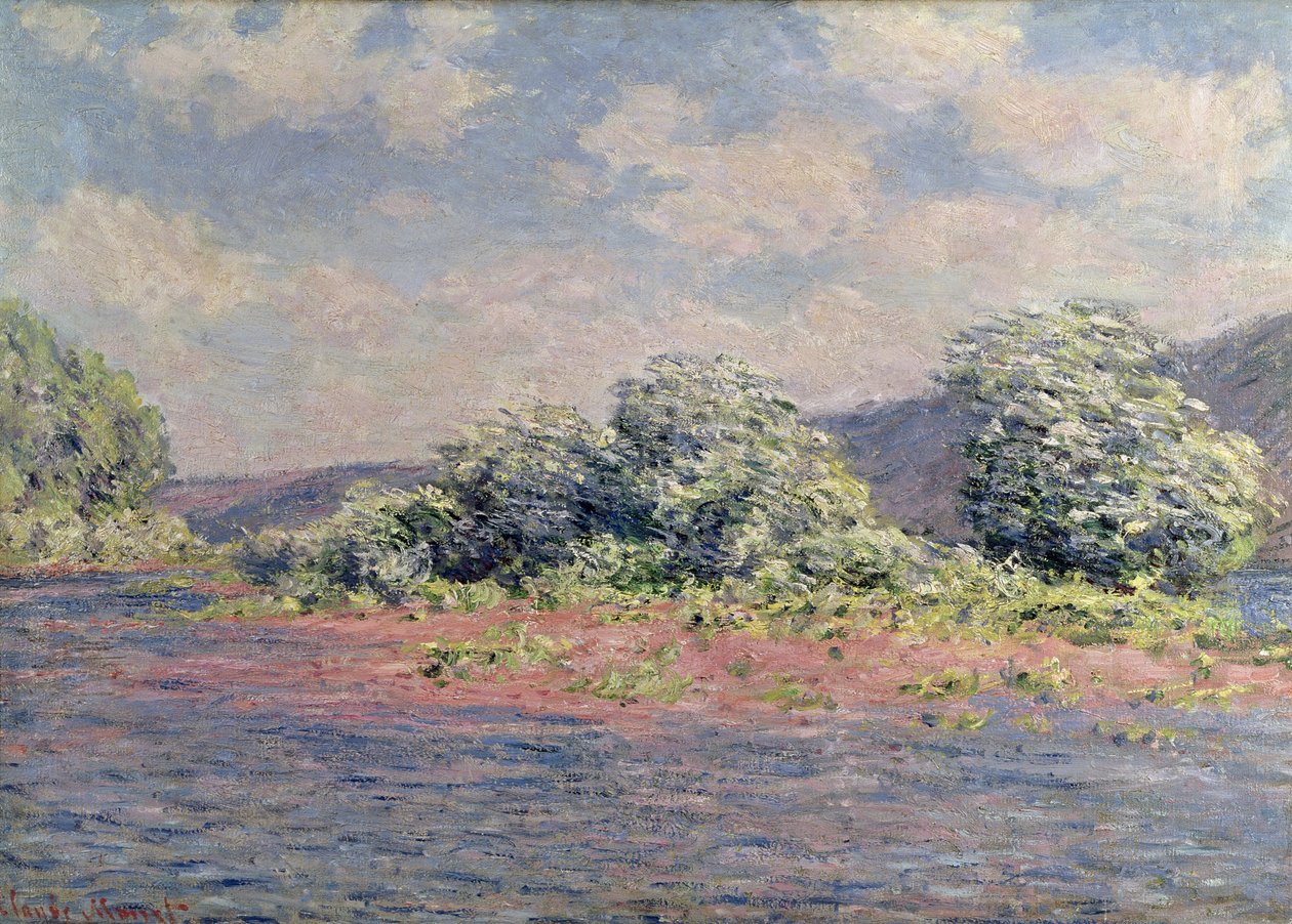 Seinen i Port-Villez, ca 1890 av Claude Monet