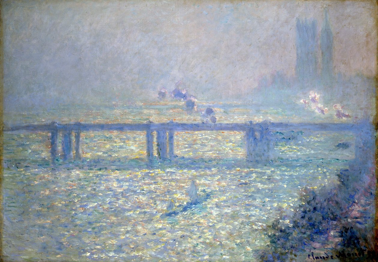 Themsen vid Charing Cross Bridge, London, 1899 av Claude Monet