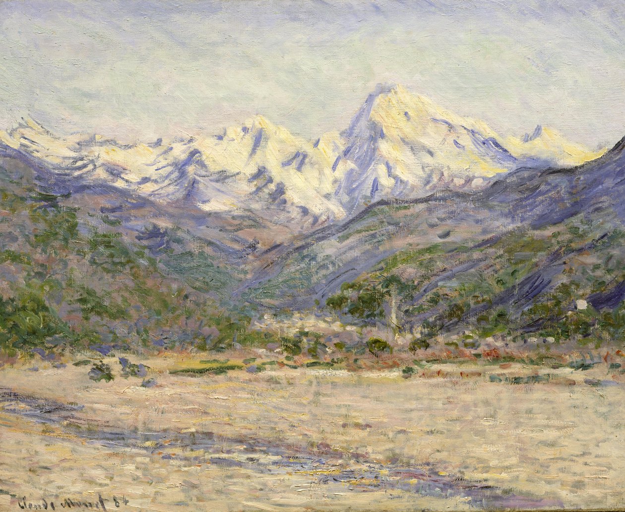 The Valley of the Nervia av Claude Monet