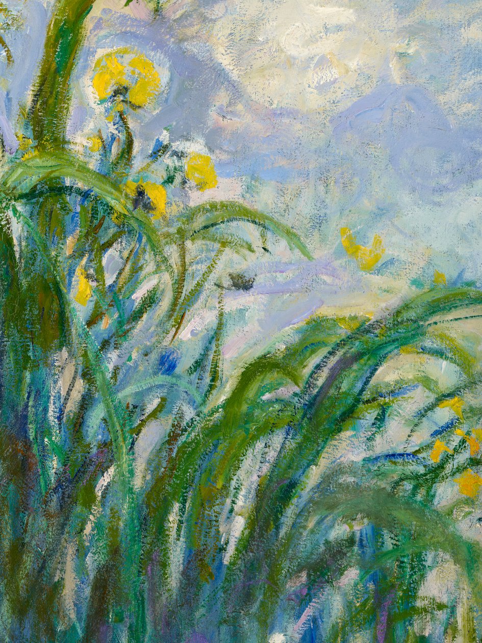 Den gula irisen detalj av 154652 olja på duk av Claude Monet