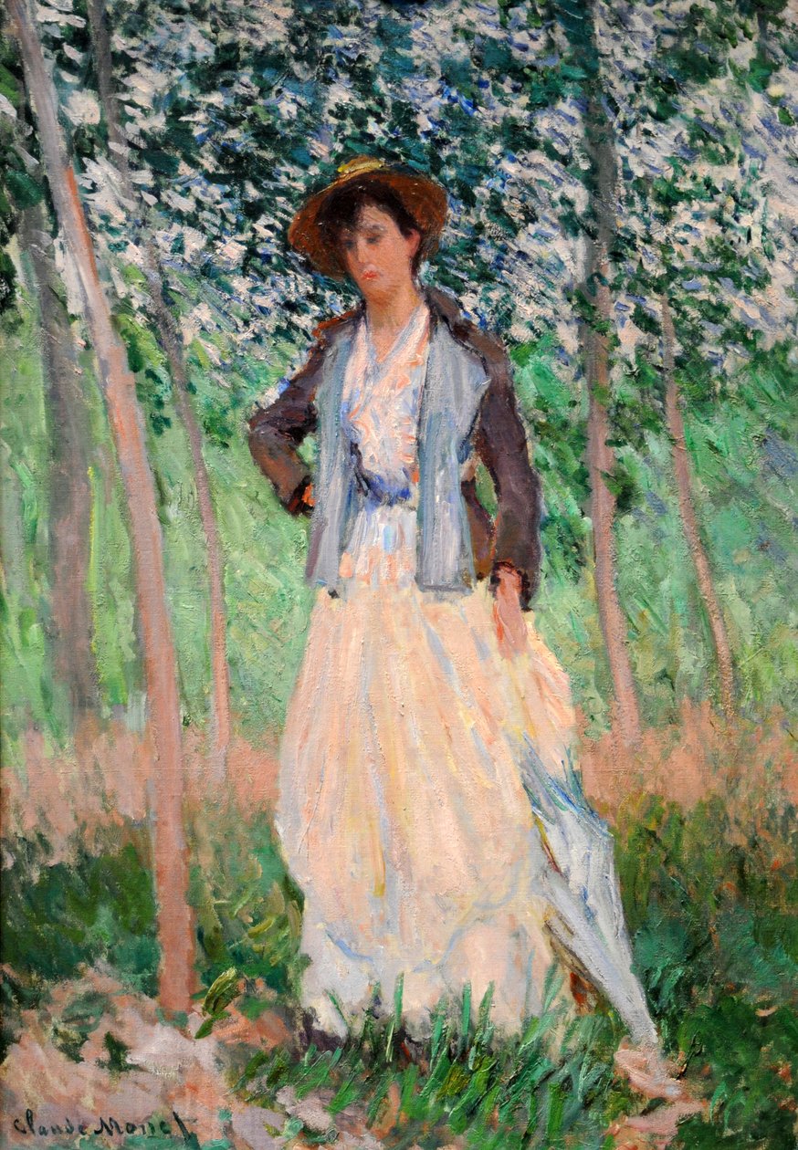 The stroller (Suzanne Hoschedé) av Claude Monet