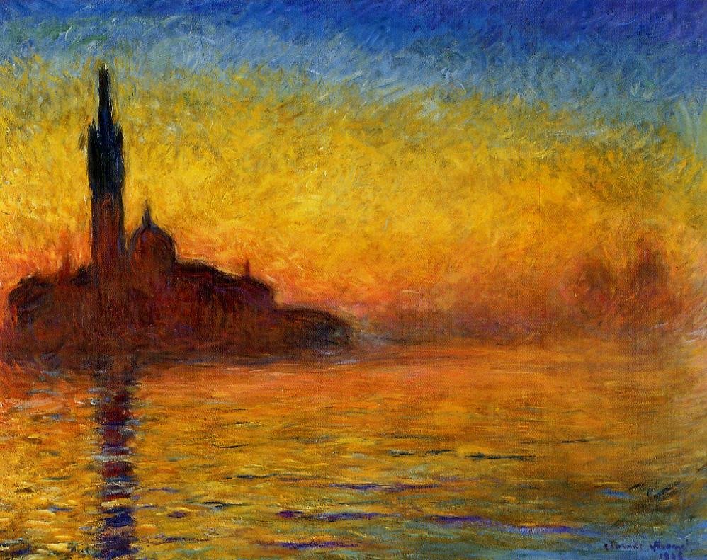 Twilight, Venice av Claude Monet