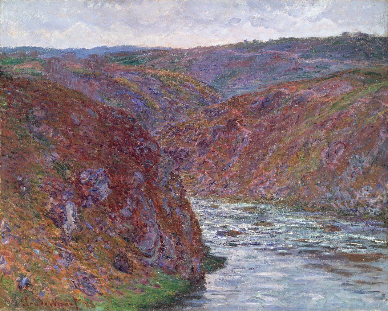 Valley of the Creuse (Gray Day) av Claude Monet