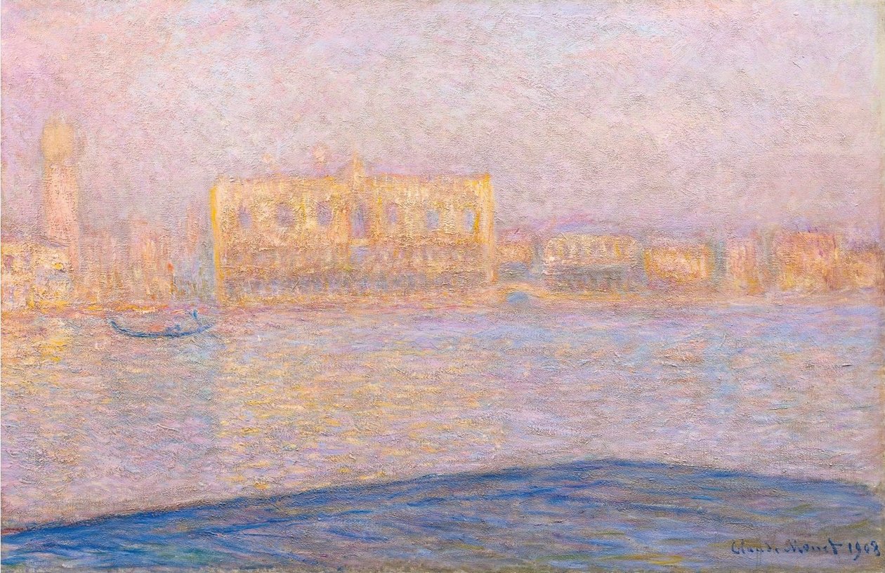 View of Doges Palace from San Giorgio Maggiore av Claude Monet
