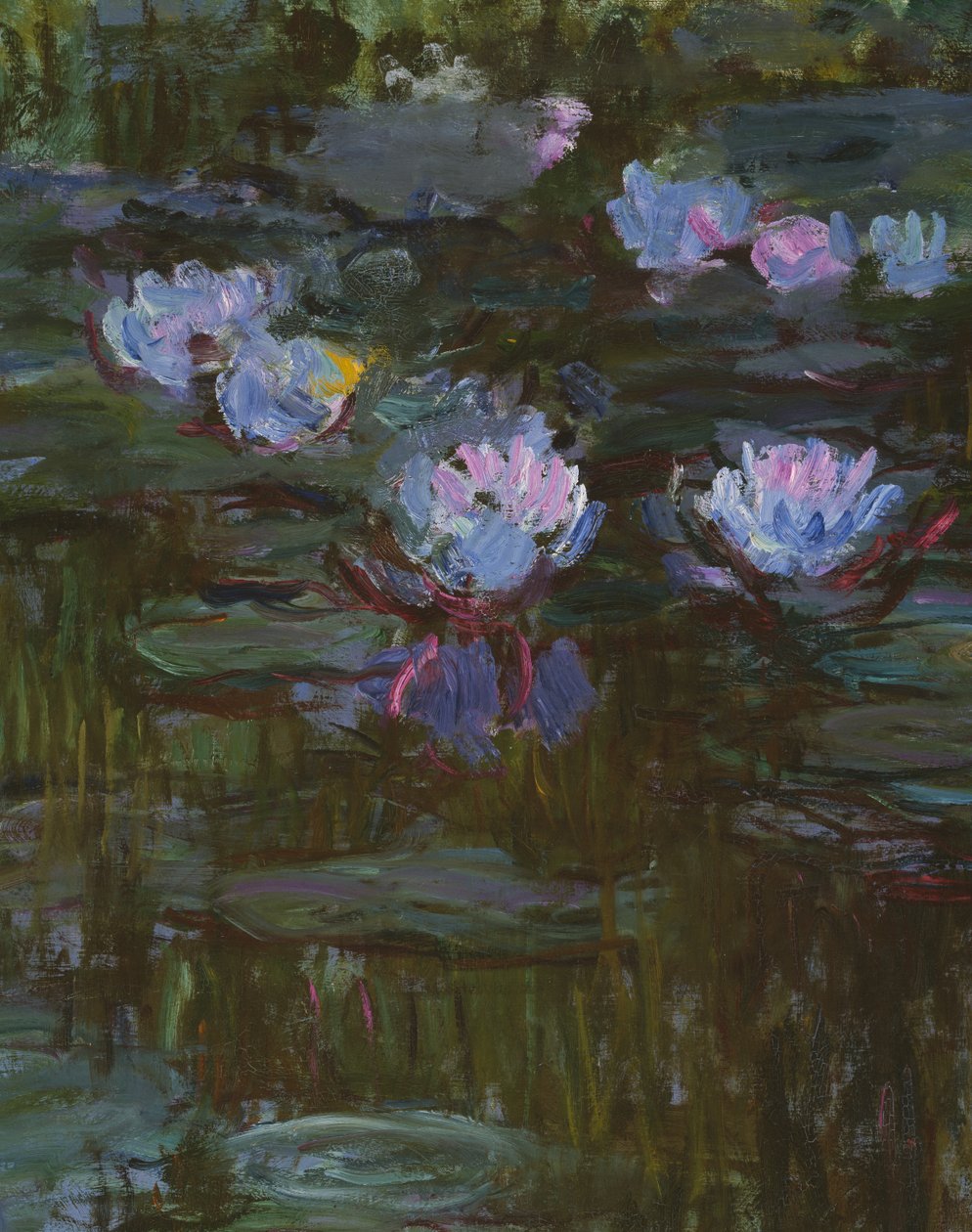 Näckrosor, 1914-17 detalj av 158601 olja på duk av Claude Monet