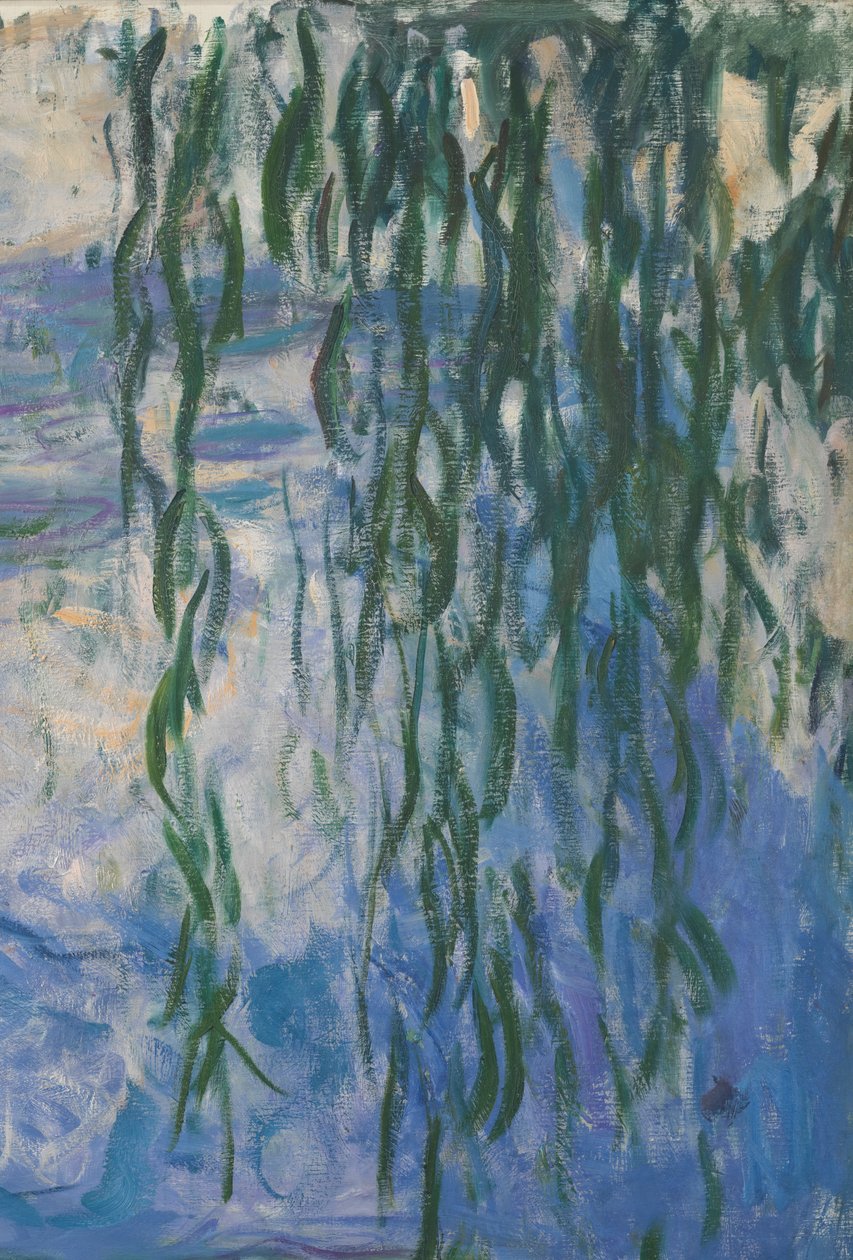 Näckrosor, 1916-19 olja på duk detalj av 161015 av Claude Monet