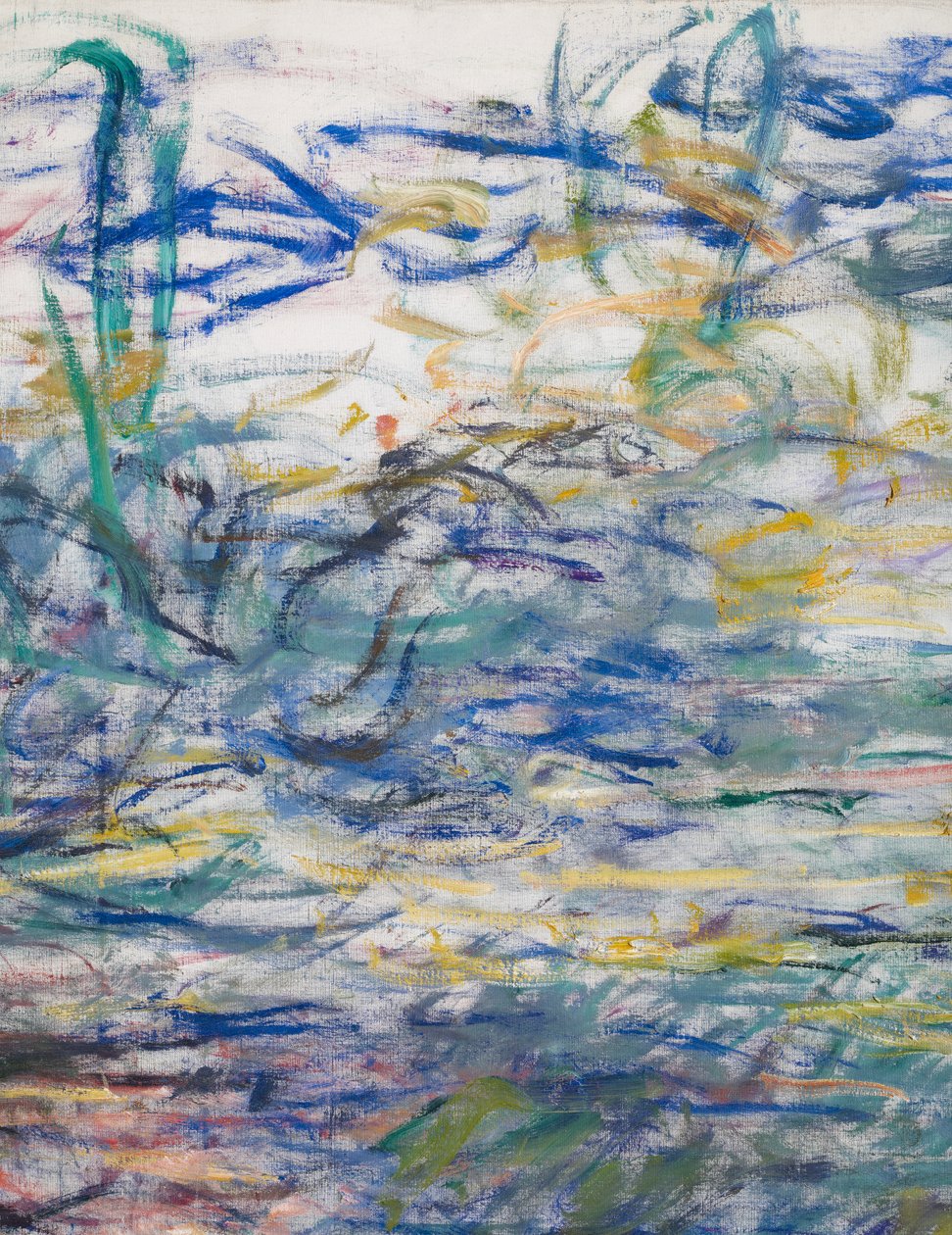Näckrosor, 1917-19 detalj av 160656 olja på duk av Claude Monet