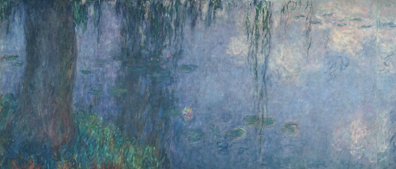Näckrosor: Morgon med gråtpilar, detalj i den vänstra sektionen, 1914-18 (se även 71321-22) av Claude Monet
