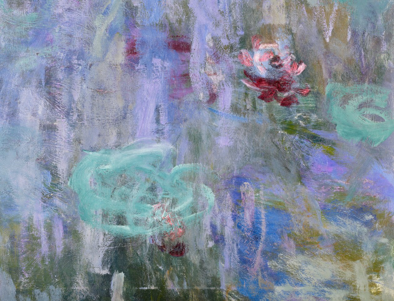 Näckrosor och reflektioner av ett pilträd, 1916-19 (158606) av Claude Monet