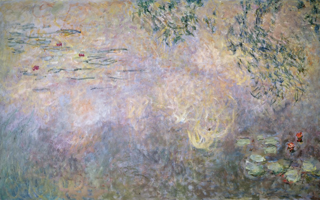 Näckrosdetalj av nedre delen, 1910 av Claude Monet