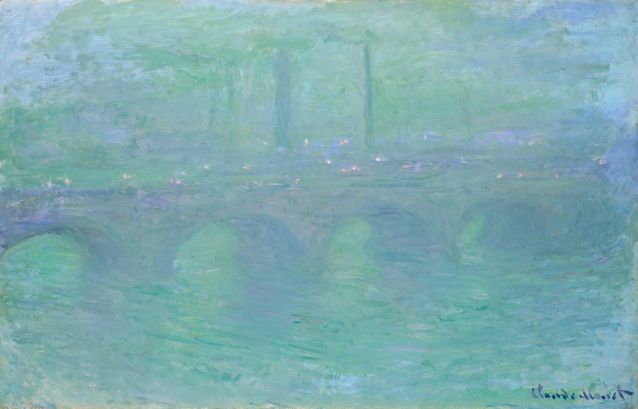 Waterloo Bridge i skymningen, 1904 av Claude Monet