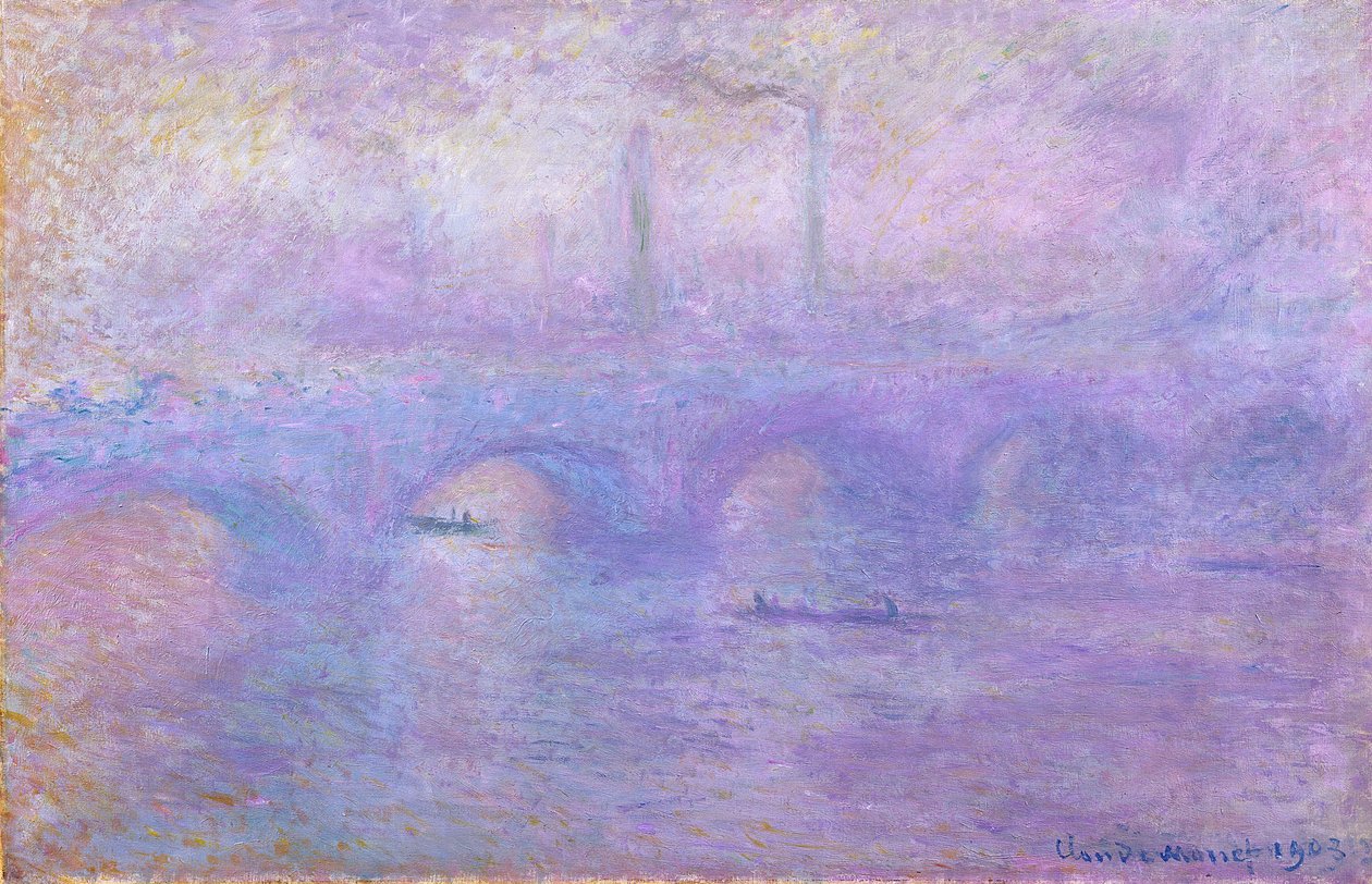 Waterloo-bron i dimma, 1899-1901 av Claude Monet