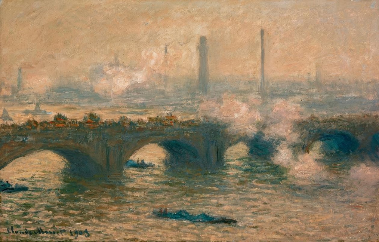 Waterloo Bridge, tid grå av Claude Monet