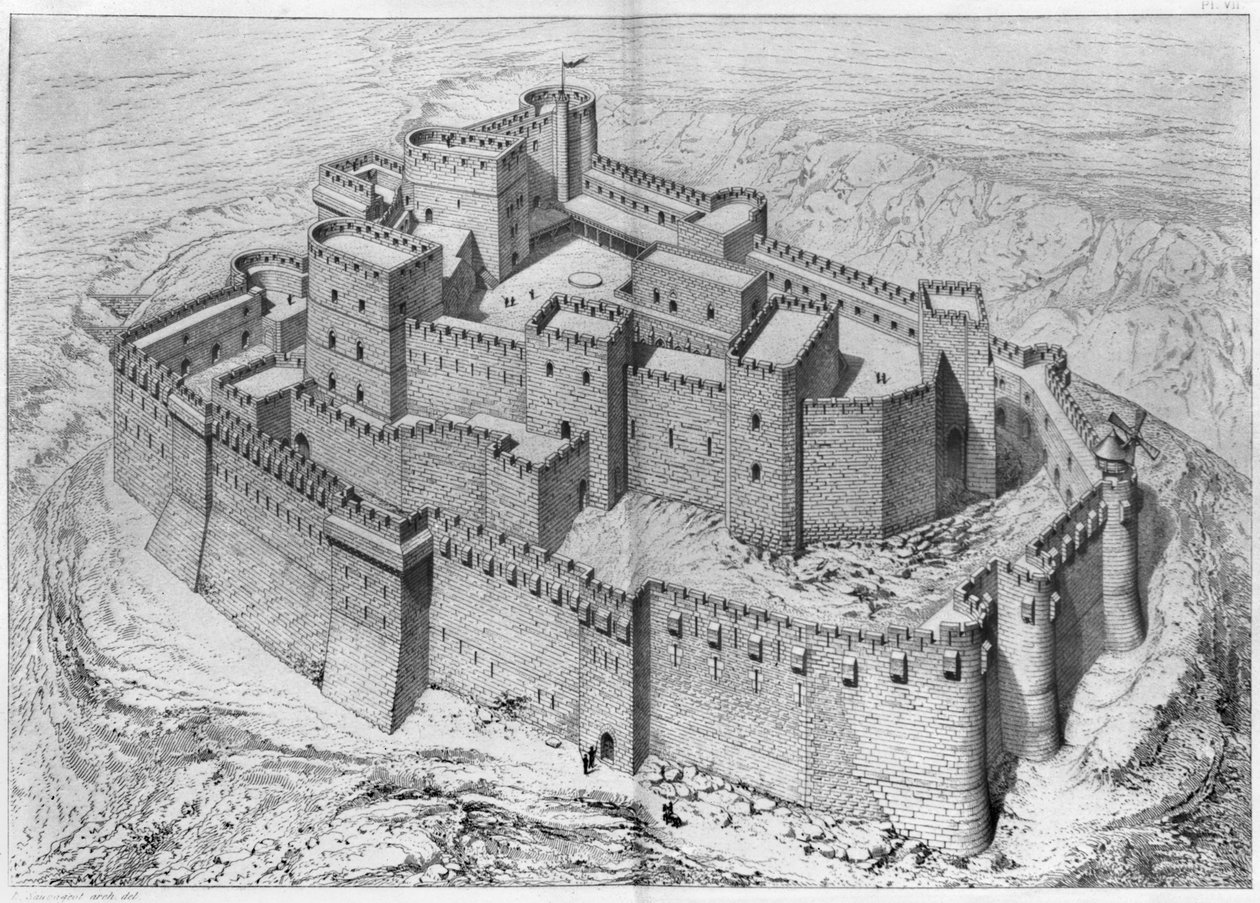 Krak des Chevaliers, återuppbyggnad av Claude Sauvageot