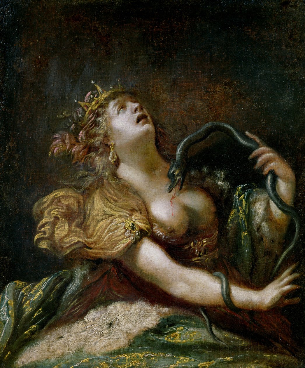 Cleopatra begår självmord av Claude Vignon