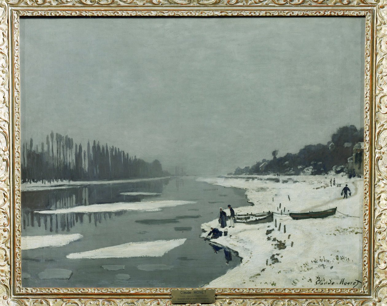 Glaciärerna på Seine vid Bougival ... av Claude (follower of) Monet