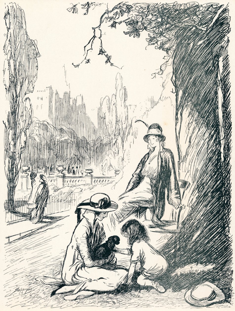 I Kensington Gardens - etapp sex, c1920 av Claude Allin Shepperson