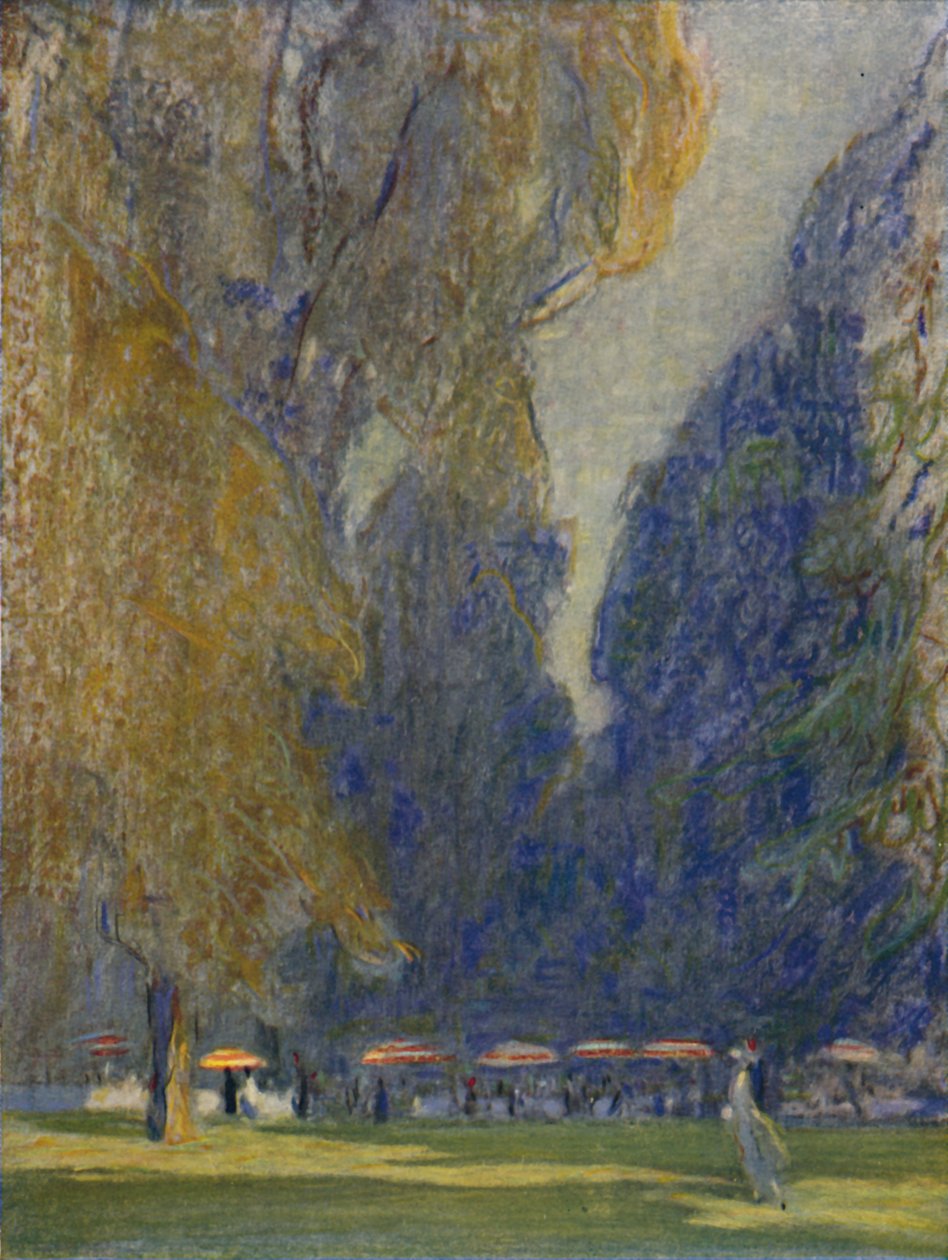 Te i Kensington Gardens, 1914, 1920 av Claude Allin Shepperson