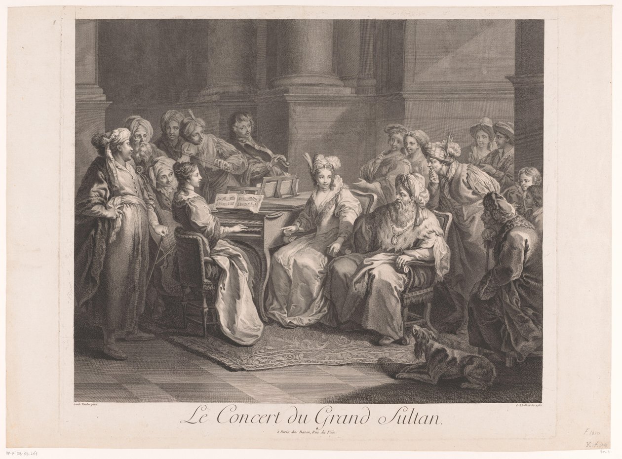 Konsert för sultanen Le Concert du Grand Sultan (titel på objekt) av Claude Antoine Littret de Montigny