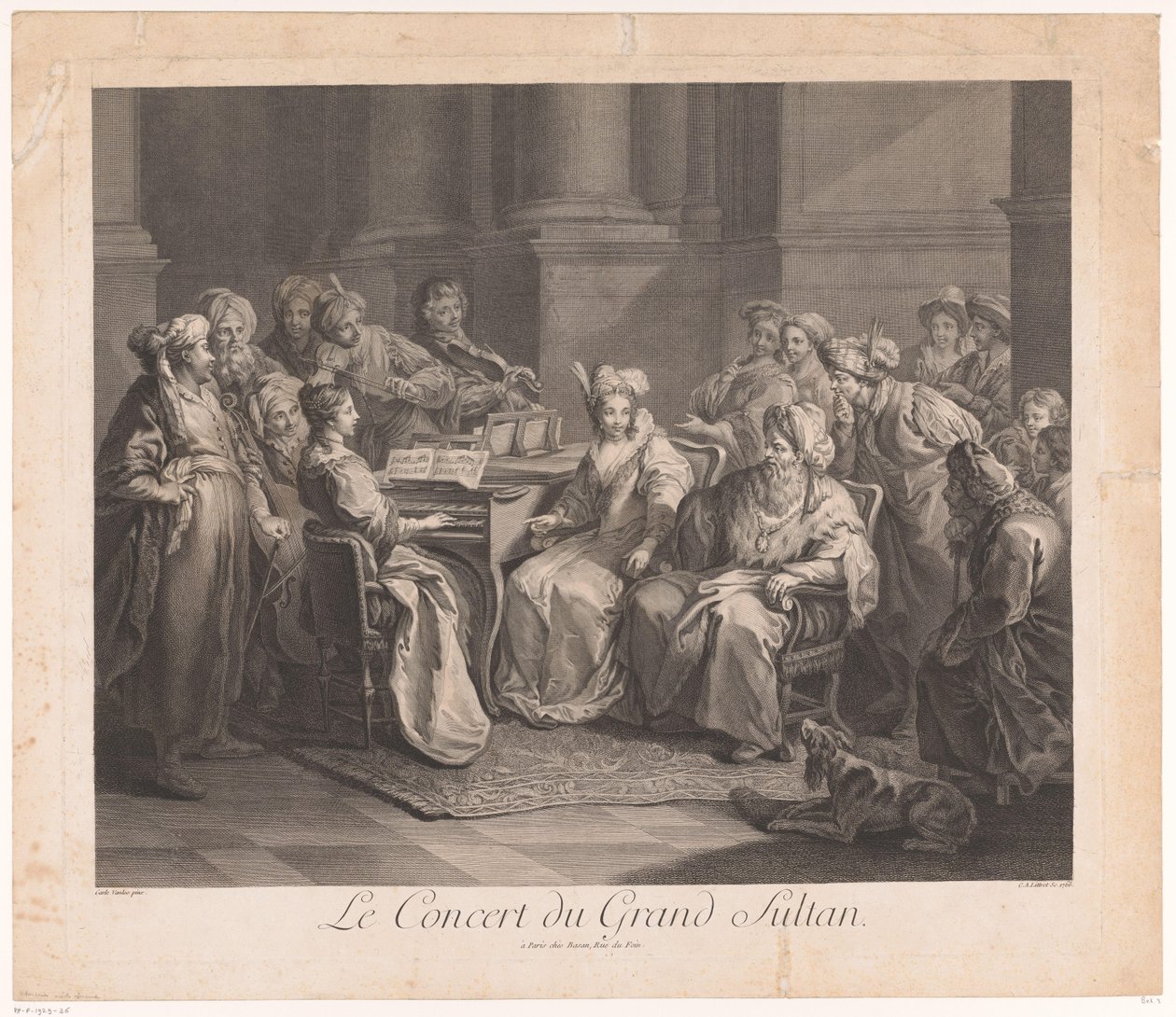 Konsert för sultanen Le Concert du Grand Sultan (titel på objekt) av Claude Antoine Littret de Montigny