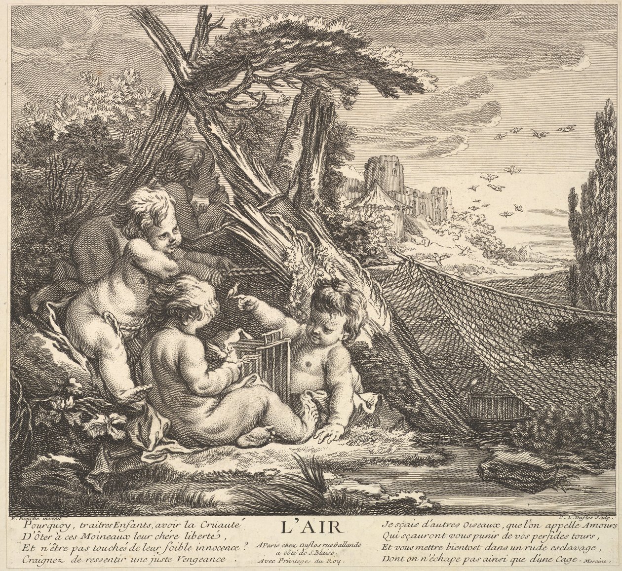 Luft, 1700-talet. av Claude Augustin Duflos