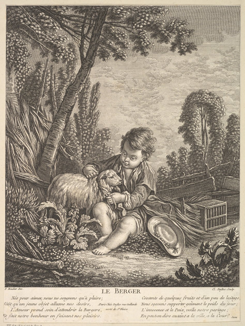 Herden, ca.1753. av Claude Augustin Duflos